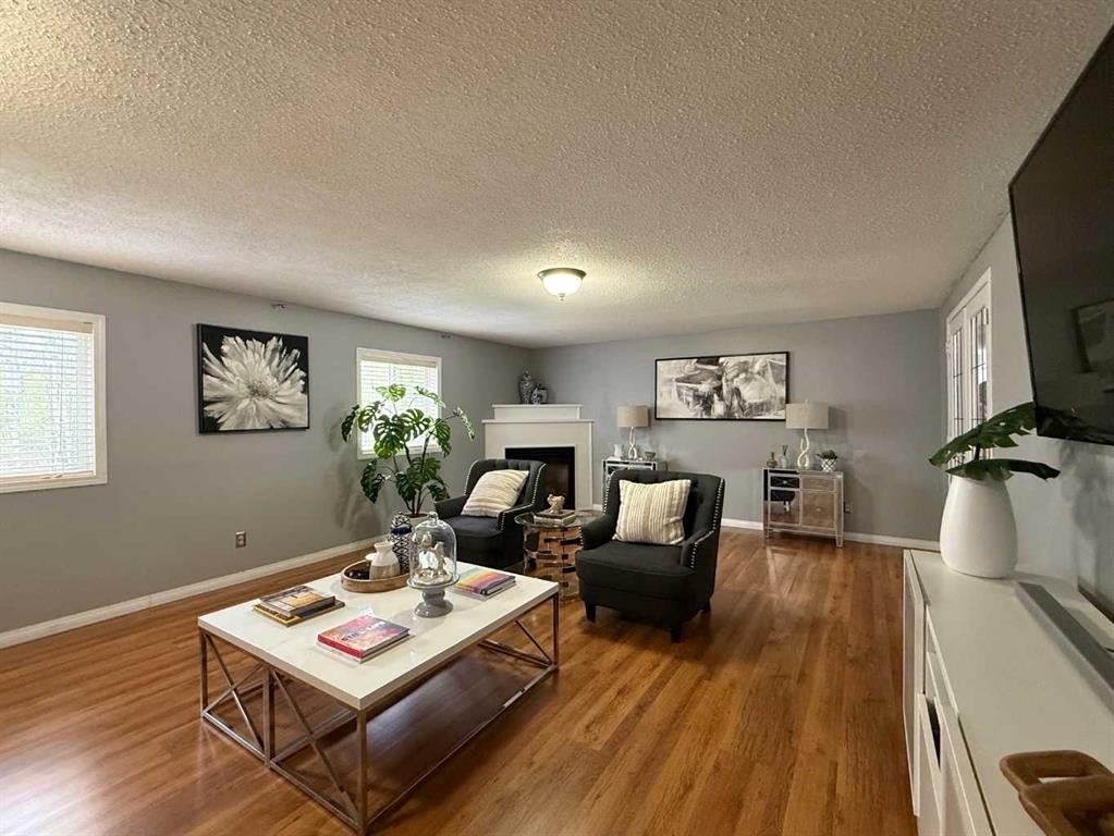 653022 Range Road 224, Athabasca, AB - Indoor Photo Showing Living Room With Fireplace