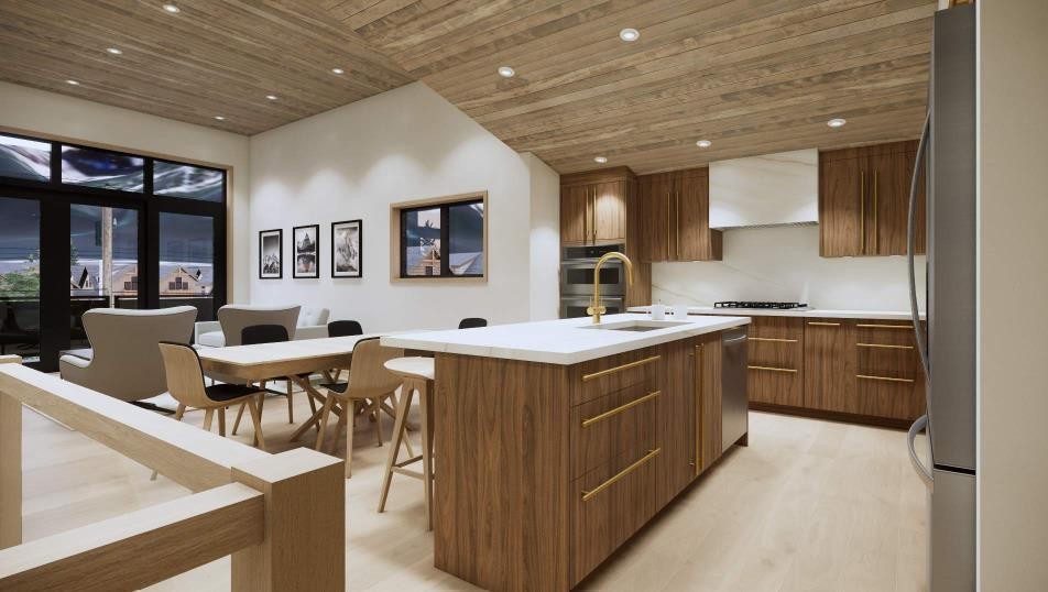 A-713 4Th Street, Canmore, AB - Indoor Photo Showing Kitchen