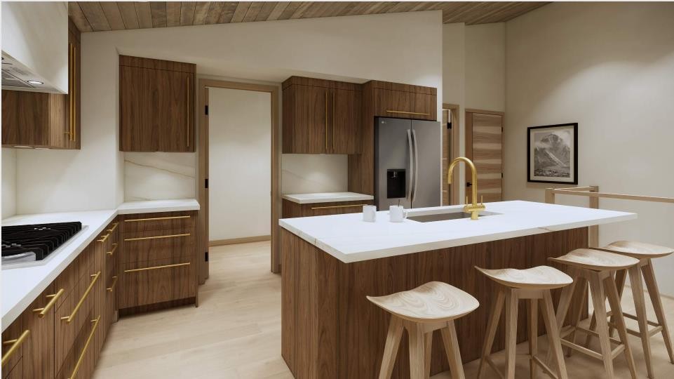 A-713 4Th Street, Canmore, AB - Indoor Photo Showing Kitchen