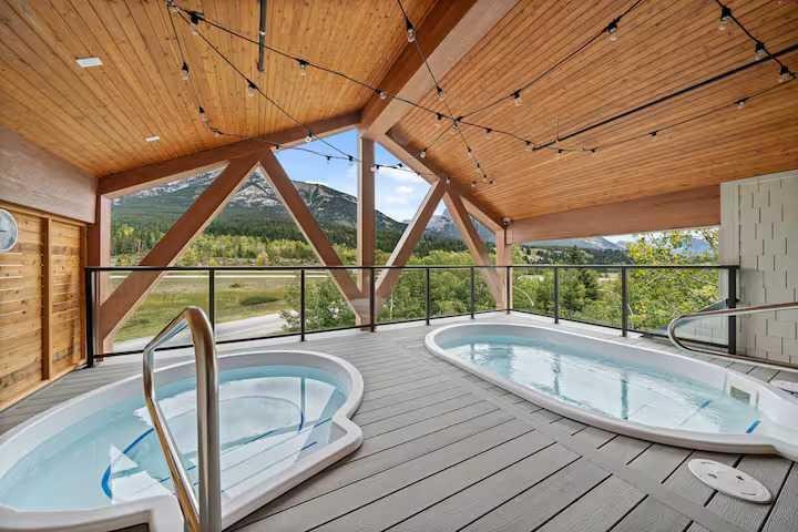 3-1717B Mountain Avenue, Canmore, AB - With In Ground Pool With Exterior
