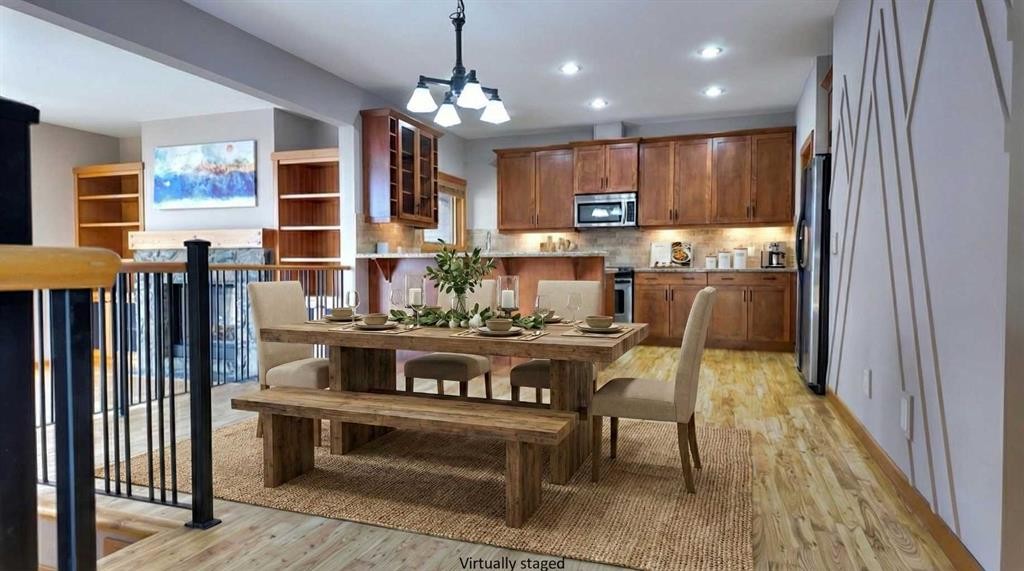 1-101 Armstrong Place, Canmore, AB - Indoor Photo Showing Dining Room
