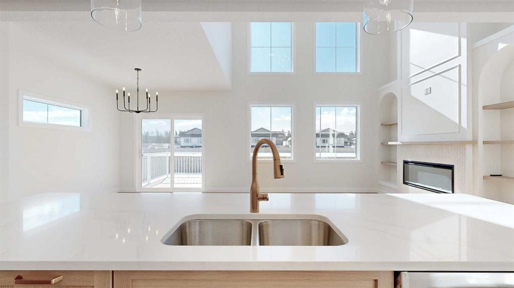 23 Riverdale Bend, Whitecourt, AB - Indoor Photo Showing Kitchen With Double Sink