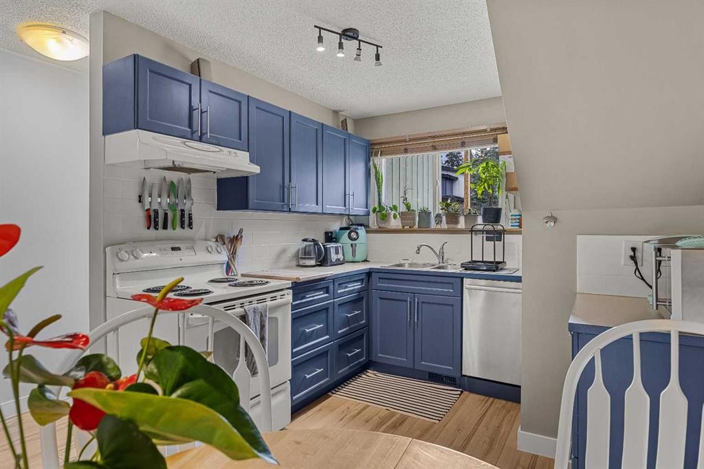 2-630 3Rd Street, Canmore, AB - Indoor Photo Showing Kitchen With Double Sink