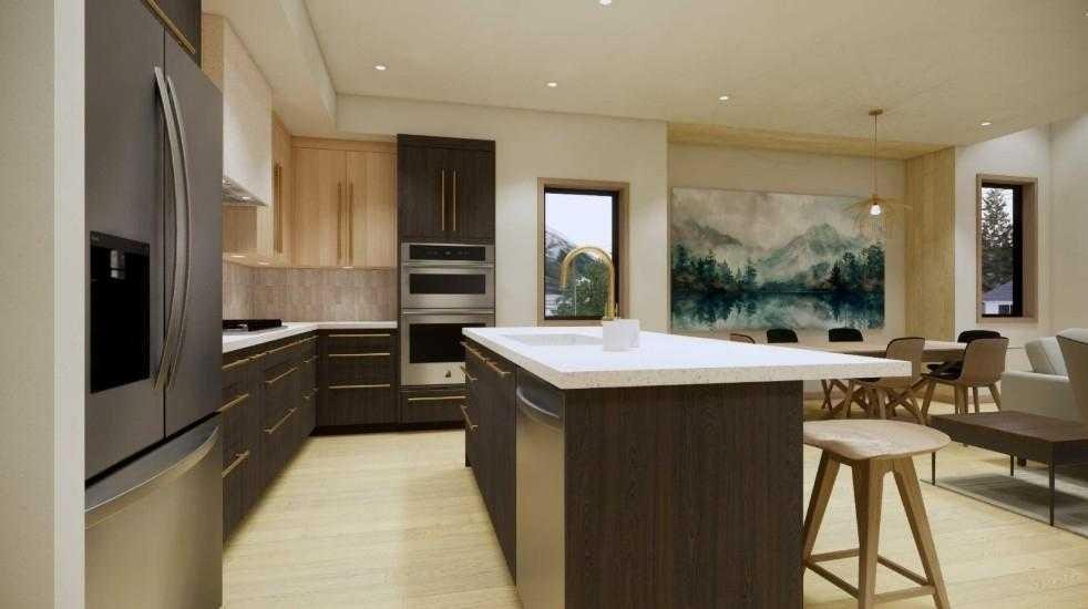 713B 4Th Street, Canmore, AB - Indoor Photo Showing Kitchen With Upgraded Kitchen