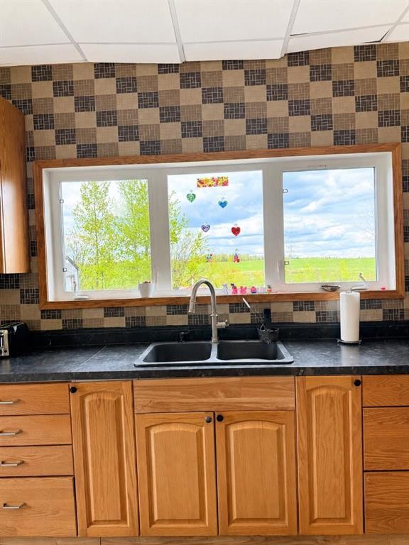 Lot 37 590059 Range Road 110, Rural Woodlands County, AB - Indoor Photo Showing Kitchen With Double Sink