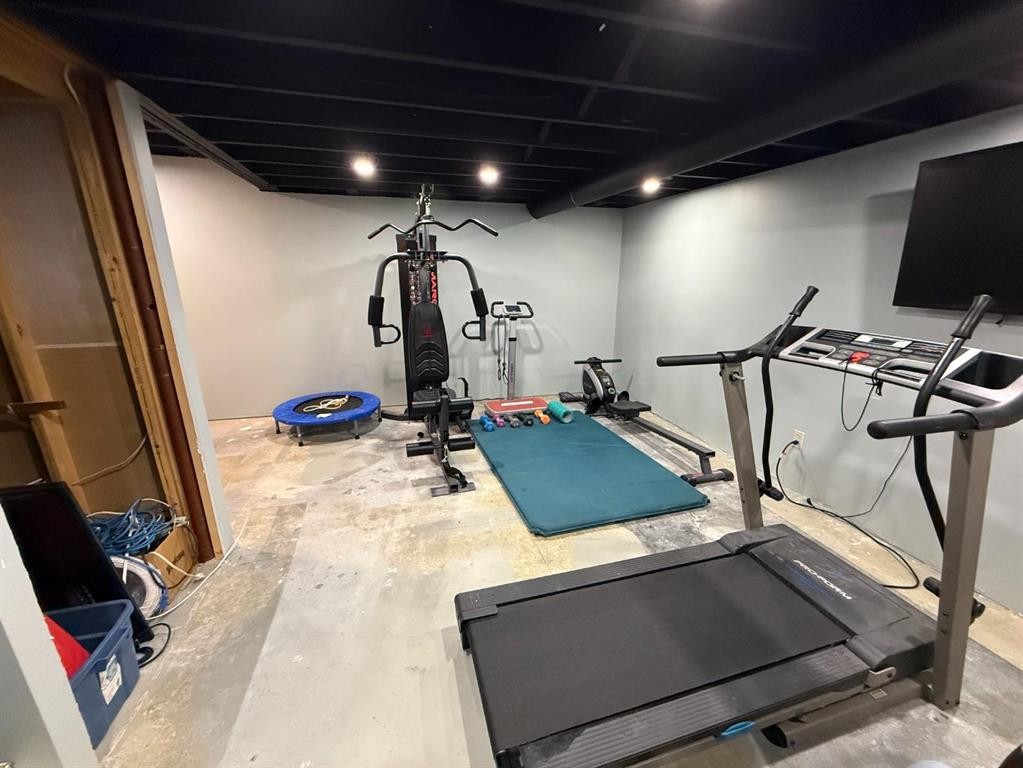 8 Harolds Hollow, Whitecourt, AB - Indoor Photo Showing Gym Room