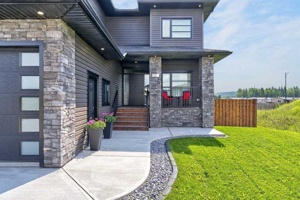 55 Riverdale Bend, Whitecourt, AB - Outdoor With Deck Patio Veranda With Facade