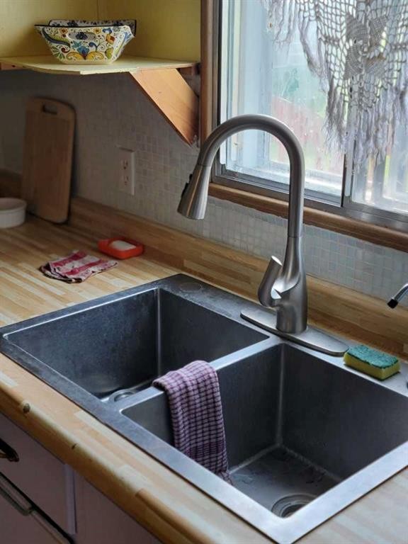 218 3 Avenue East, Cereal, AB - Indoor Photo Showing Kitchen With Double Sink