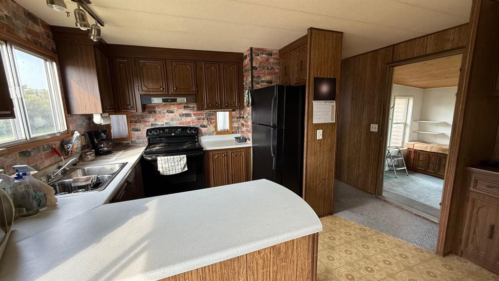 201 3 Avenue Se, Youngstown, AB - Indoor Photo Showing Kitchen With Double Sink