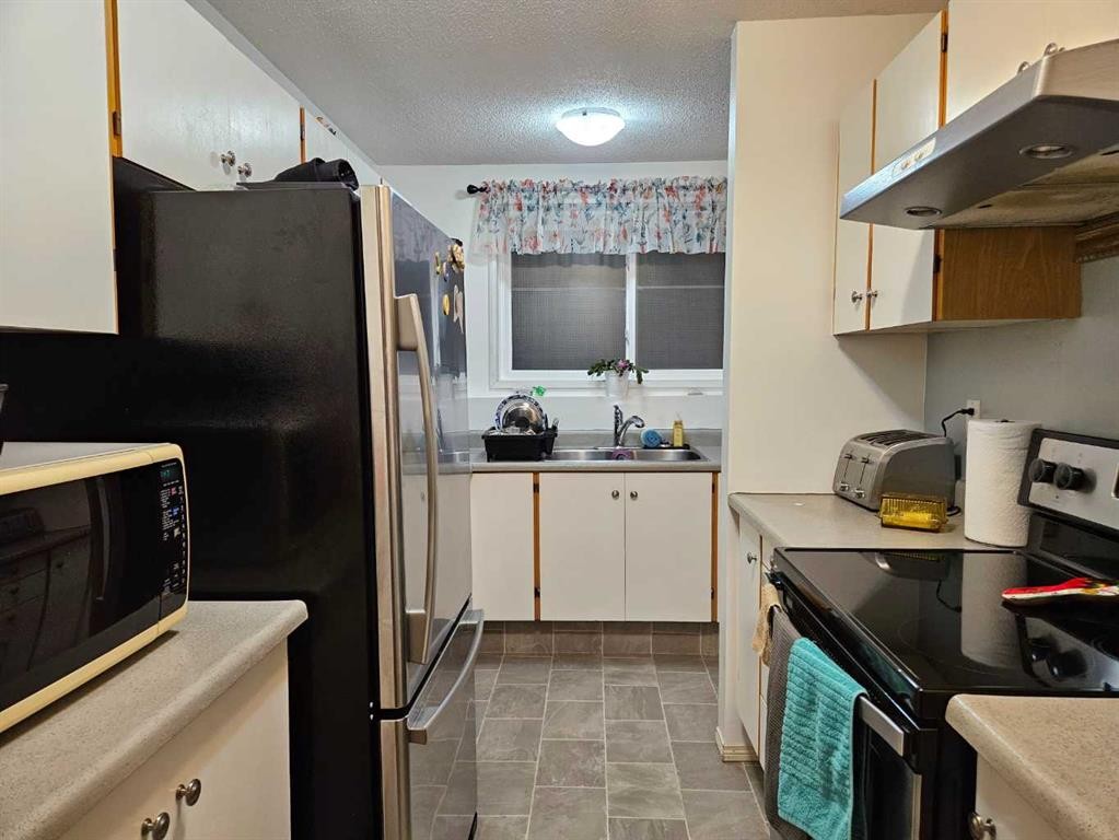 102-6108 53 Street, Olds, AB - Indoor Photo Showing Kitchen With Double Sink