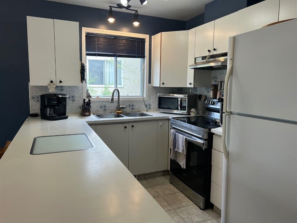 44 Wildrose Crescent West, Brooks, AB - Indoor Photo Showing Kitchen With Double Sink