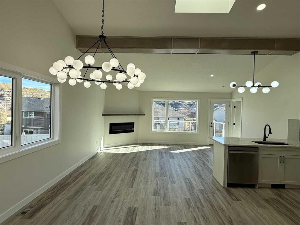 22 Garden Way, Drumheller, AB - Indoor With Fireplace