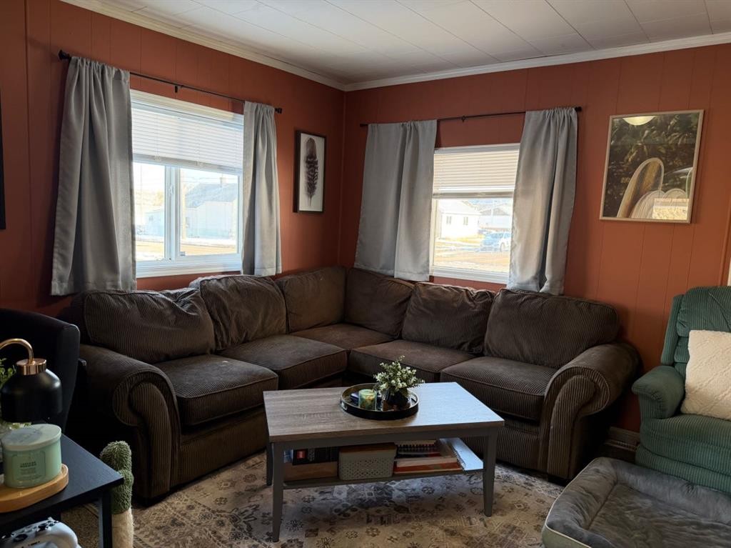 302 7 Avenue Sw, Drumheller, AB - Indoor Photo Showing Living Room