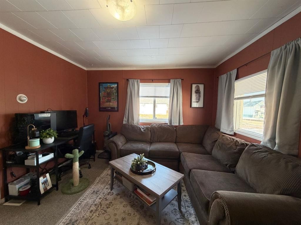 302 7 Avenue Sw, Drumheller, AB - Indoor Photo Showing Living Room