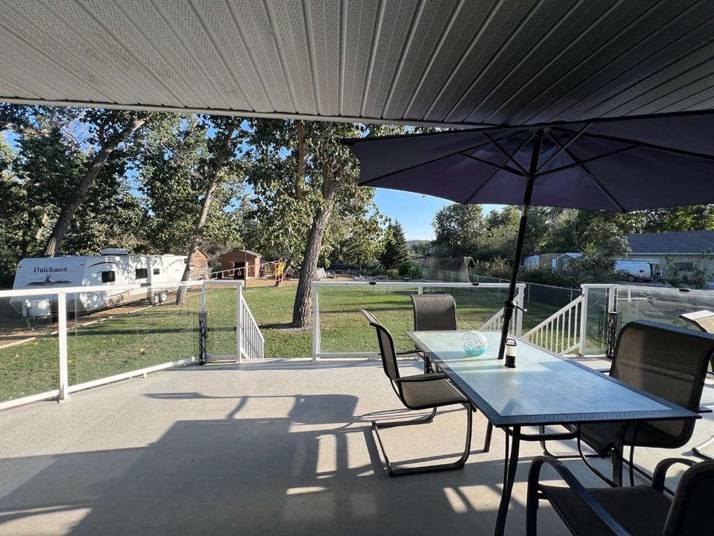 85 Michichi Drive, Drumheller, AB - Outdoor With Deck Patio Veranda