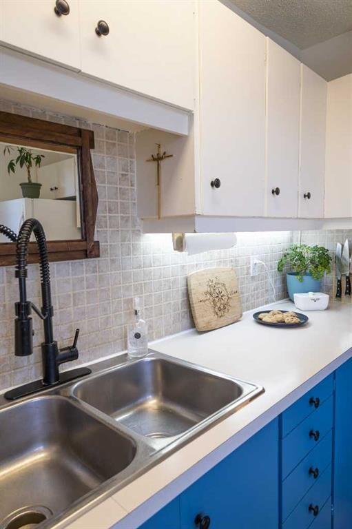 283 Abinger Crescent Ne, Calgary, AB - Indoor Photo Showing Kitchen With Double Sink