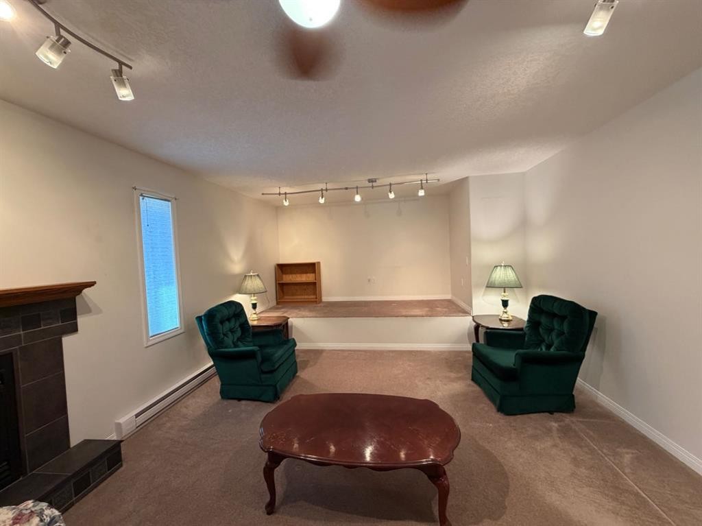 765 Excelsior Avenue, Drumheller, AB - Indoor With Fireplace