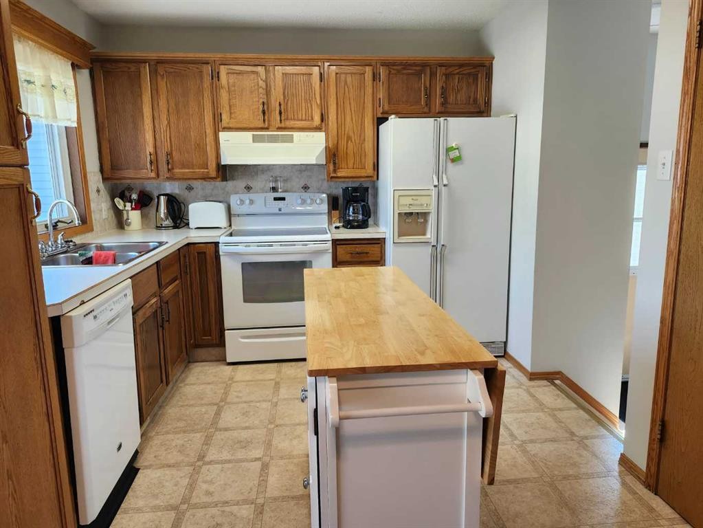 224 2 Street, Drumheller, AB - Indoor Photo Showing Kitchen With Double Sink