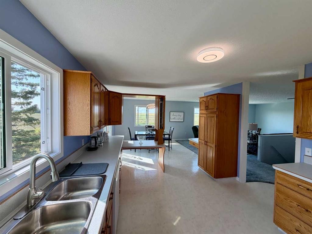 795008 Range Road 44, Rycroft, AB - Indoor Photo Showing Kitchen With Double Sink