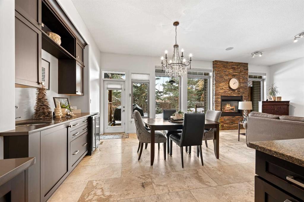2112 56 Avenue, Lloydminster, AB - Indoor Photo Showing Dining Room With Fireplace
