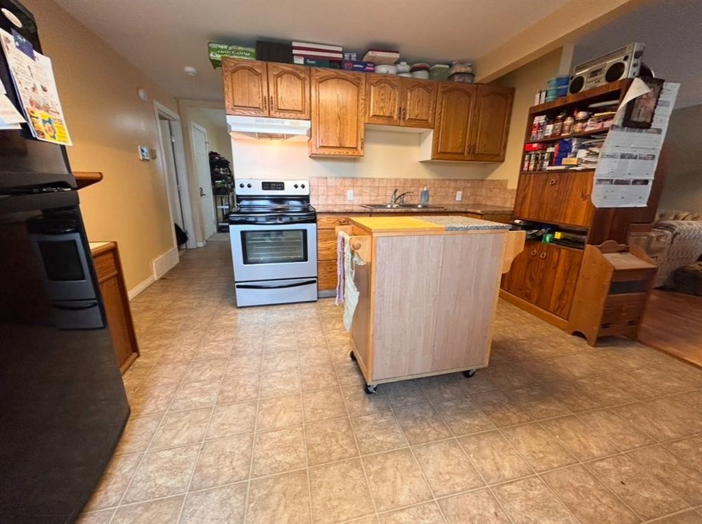 1306 15 Street, Wainwright, AB - Indoor Photo Showing Kitchen With Double Sink