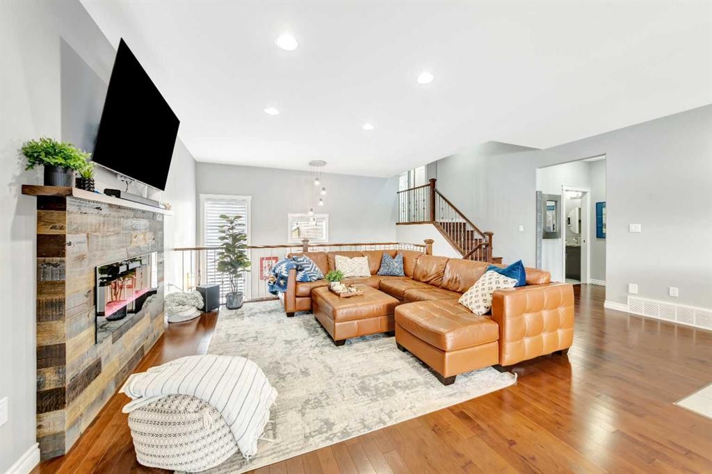 2008 61 Avenue, Lloydminster, AB - Indoor Photo Showing Living Room With Fireplace