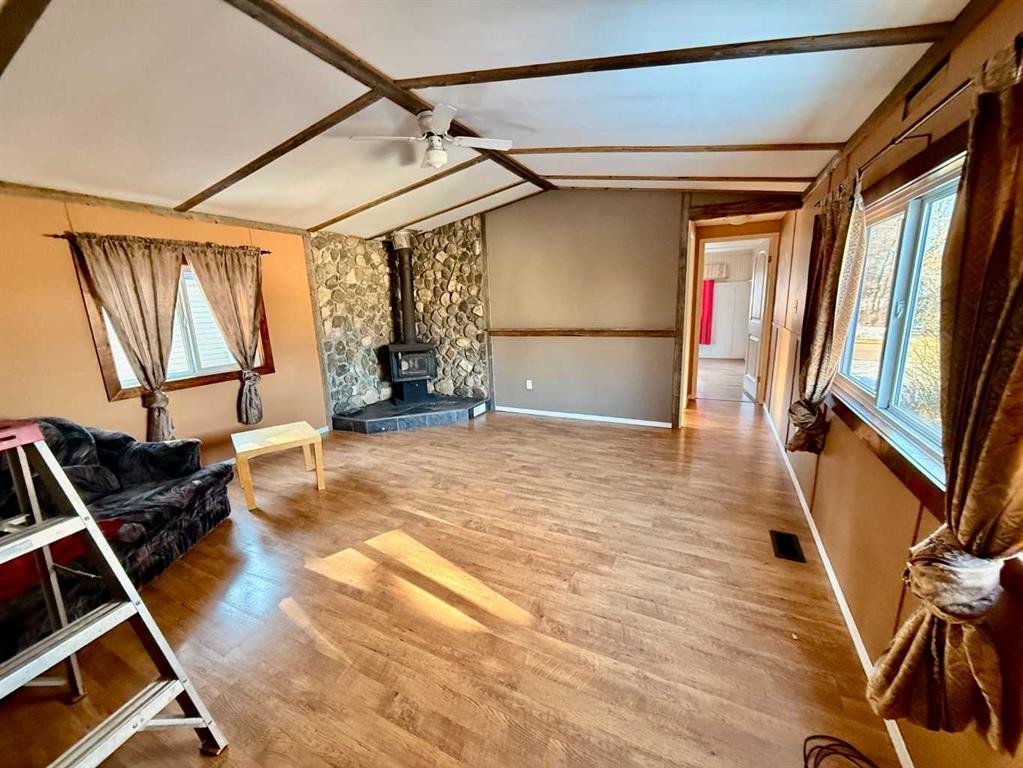 5019 49 Street, Amisk, AB - Indoor With Fireplace
