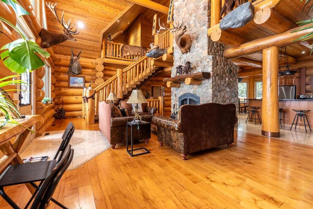 62407 Range Road 431, Ardmore, AB - Indoor With Fireplace
