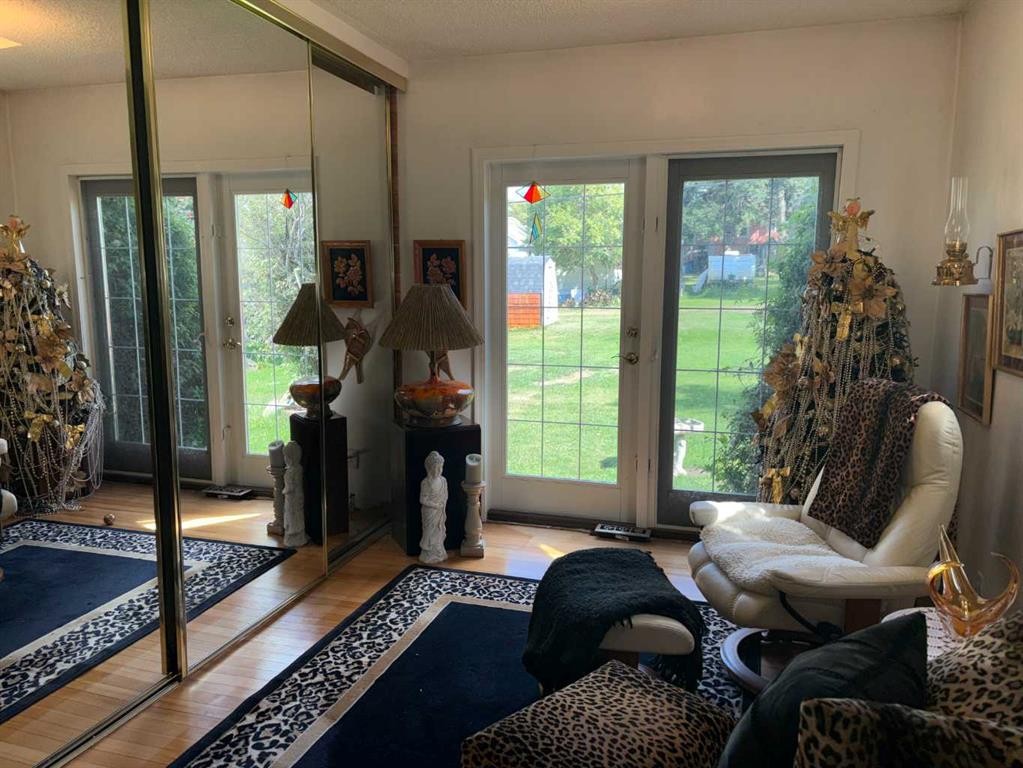 4811 52 Street, Innisfree, AB - Indoor Photo Showing Living Room With Fireplace