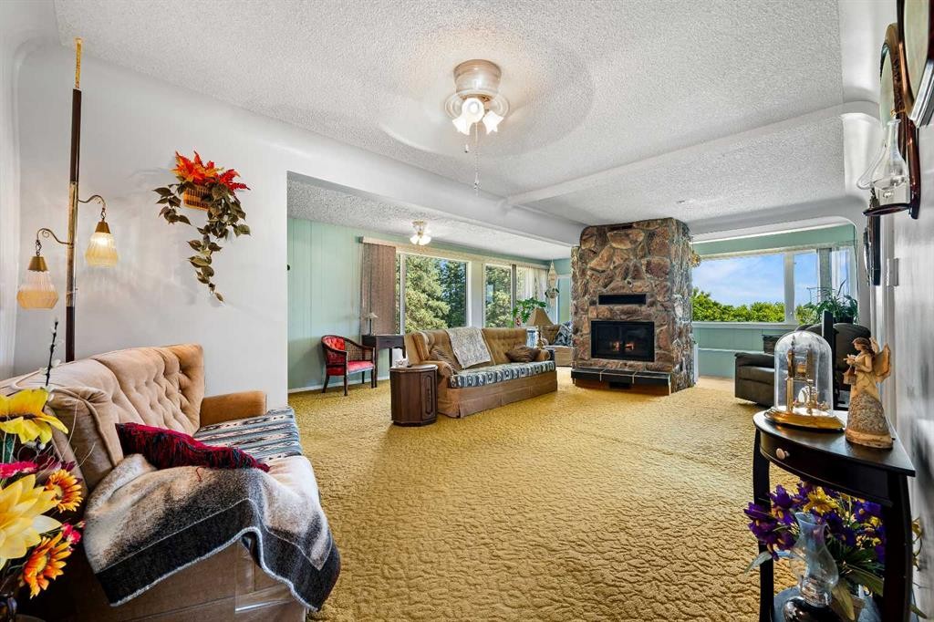 32037 Twp 504, Kitscoty, AB - Indoor Photo Showing Living Room With Fireplace