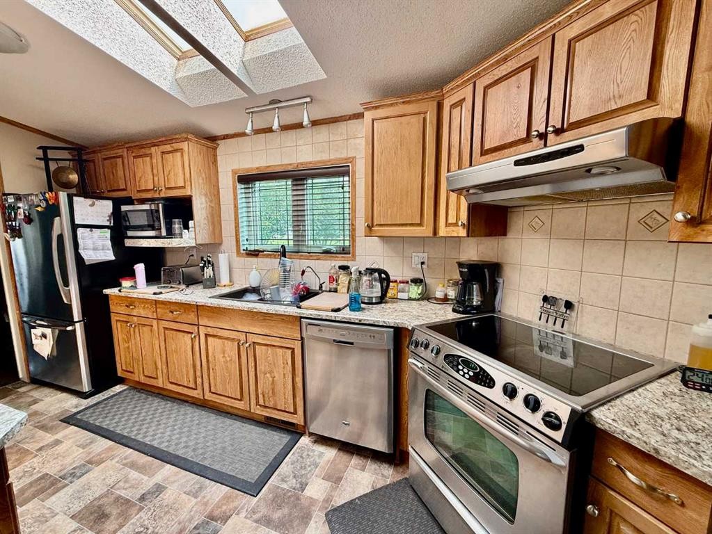 3908 51 Avenue, Provost, AB - Indoor Photo Showing Kitchen With Double Sink