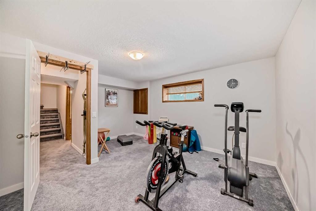 13 Bow Ridge Drive, Cochrane, AB - Indoor Photo Showing Gym Room