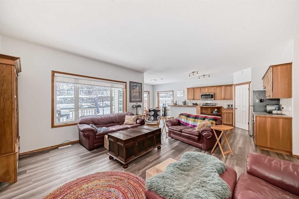 13 Bow Ridge Drive, Cochrane, AB - Indoor Photo Showing Living Room