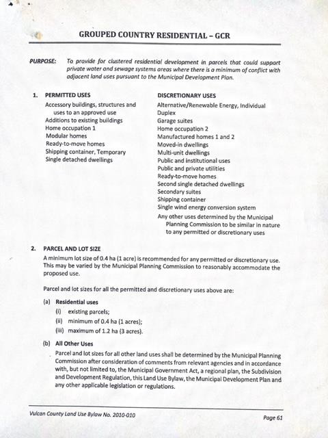 Vulcan County, Rural Vulcan County, AB