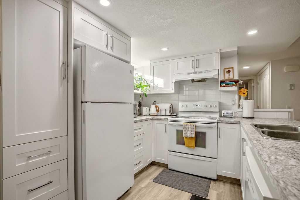 2629 Erlton Street Sw, Calgary, AB - Indoor Photo Showing Kitchen With Double Sink