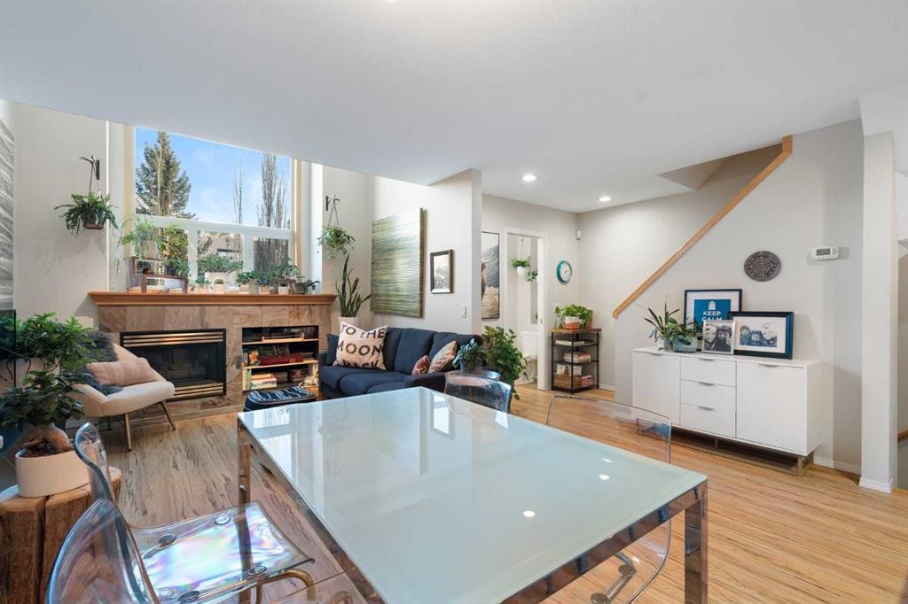 2-601 4Th Street, Canmore, AB - Indoor With Fireplace