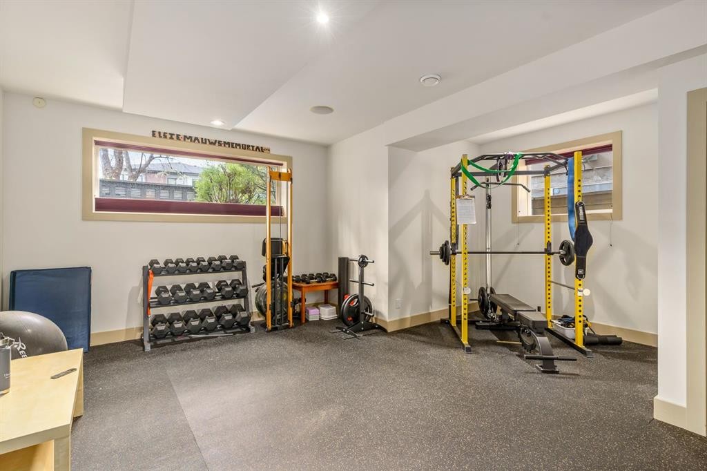 2134 30 Avenue Sw, Calgary, AB - Indoor Photo Showing Gym Room