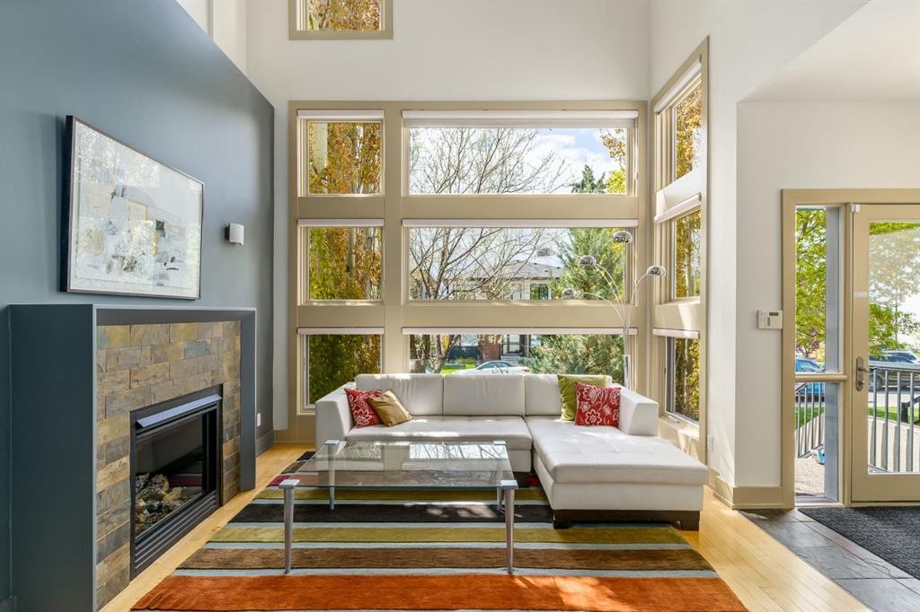 2134 30 Avenue Sw, Calgary, AB - Indoor Photo Showing Other Room With Fireplace