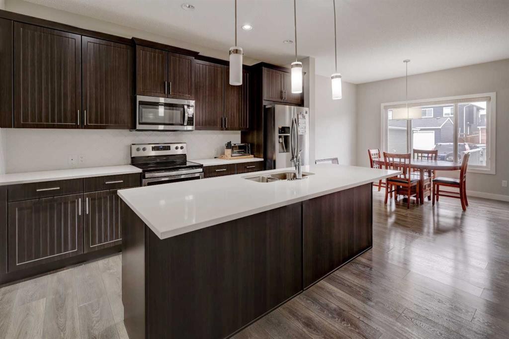 52 Red Embers Manor Ne, Calgary, AB - Indoor Photo Showing Kitchen With Double Sink With Upgraded Kitchen