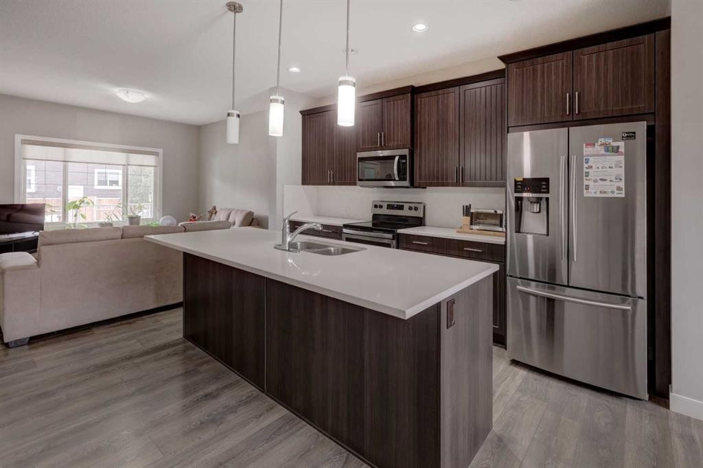 52 Red Embers Manor Ne, Calgary, AB - Indoor Photo Showing Kitchen With Double Sink With Upgraded Kitchen