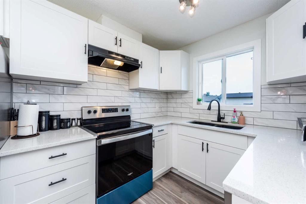 5640 Temple Drive Ne, Calgary, AB - Indoor Photo Showing Kitchen With Double Sink With Upgraded Kitchen