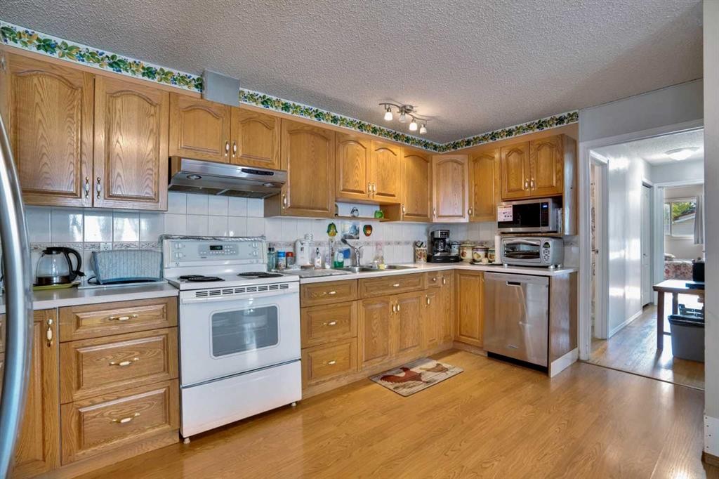 13 Falworth Way Ne, Calgary, AB - Indoor Photo Showing Kitchen With Double Sink