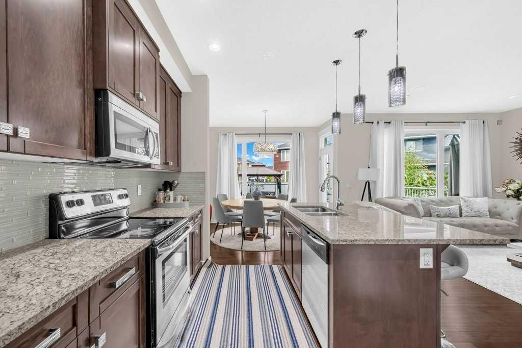54 Redstone Mews Ne, Calgary, AB - Indoor Photo Showing Kitchen With Stainless Steel Kitchen With Double Sink With Upgraded Kitchen