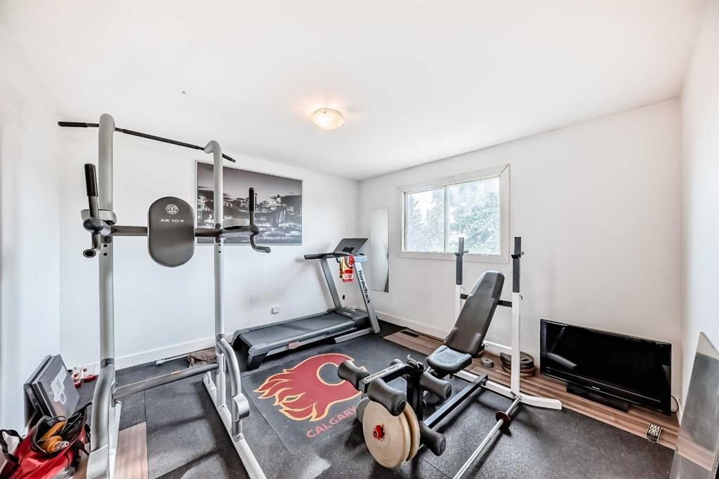 52 Castlebrook Rise Ne, Calgary, AB - Indoor Photo Showing Gym Room