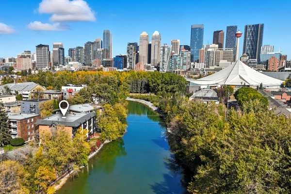 206-104 24 Avenue Sw, Calgary, AB - Outdoor With Body Of Water With View