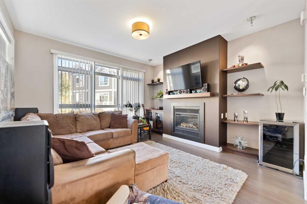 126 Skyview Ranch Road Ne, Calgary, AB - Indoor Photo Showing Living Room With Fireplace