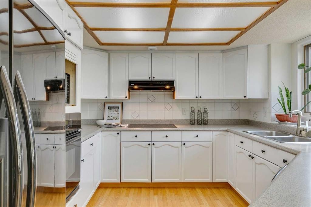 33 Shawnee View Sw, Calgary, AB - Indoor Photo Showing Kitchen With Double Sink