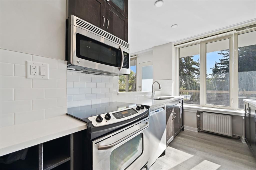 202-3316 Rideau Place Sw, Calgary, AB - Indoor Photo Showing Kitchen