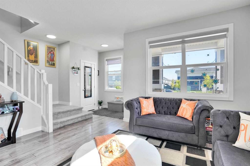 87 Redstone Boulevard Ne, Calgary, AB - Indoor Photo Showing Living Room