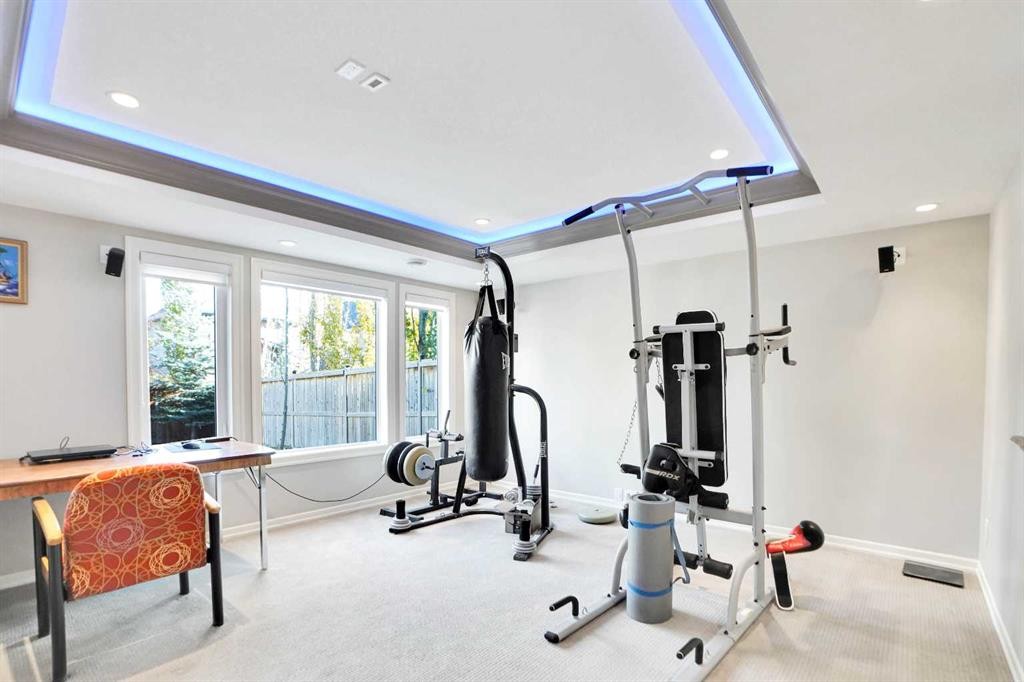 60 Cranarch Rise Se, Calgary, AB - Indoor Photo Showing Gym Room